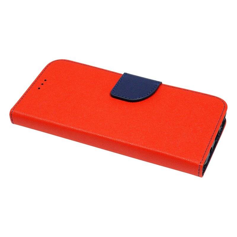 Buch Tasche Fancy für SAMSUNG GALAXY M31 M315F Handy Hülle Etui Brieftasche Schutzhülle mit Standfunktion, Kartenfach Rot-Blau