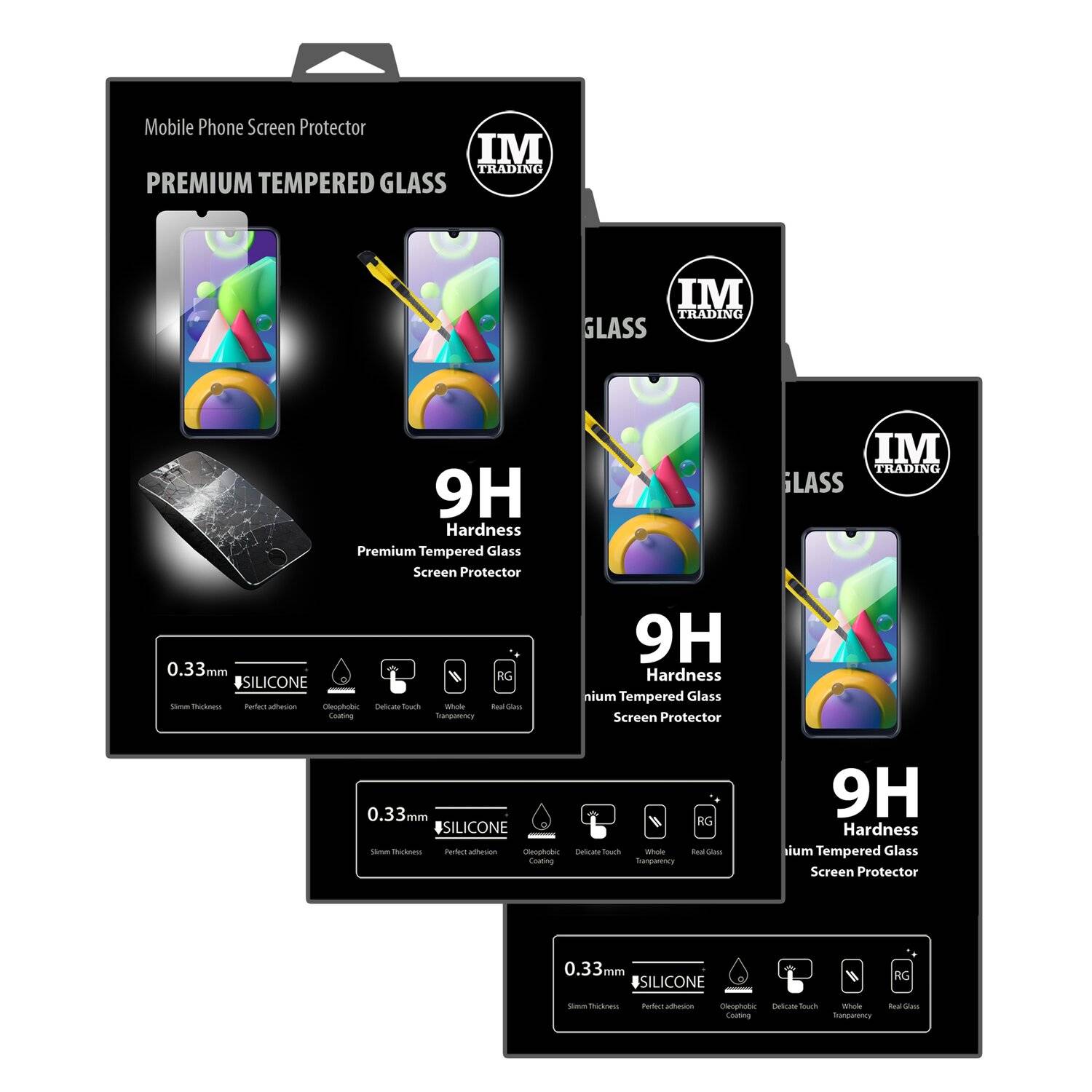 cofi1453 3X Schutz Schutz Glas 9H Tempered Glass Display Schutz Folie Display Glas Screen Protector kompatibel mit Samsung Galaxy M30s (M307F)