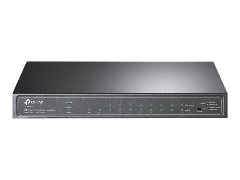 TP-Link JetStream TL-SG2210P V3 - Switch - Smart - 8 x 10/100/1000 + 2 x SFP - Desktop - PoE (58 W)