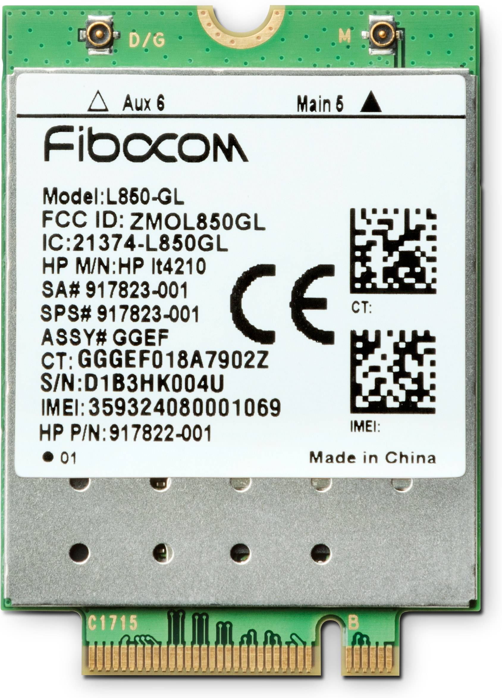 HP XMM 7360 - Drahtloses Mobilfunkmodem - 4G LTE - M.2 Card - 150 Mbps - für (for WWAN Ready configurations):