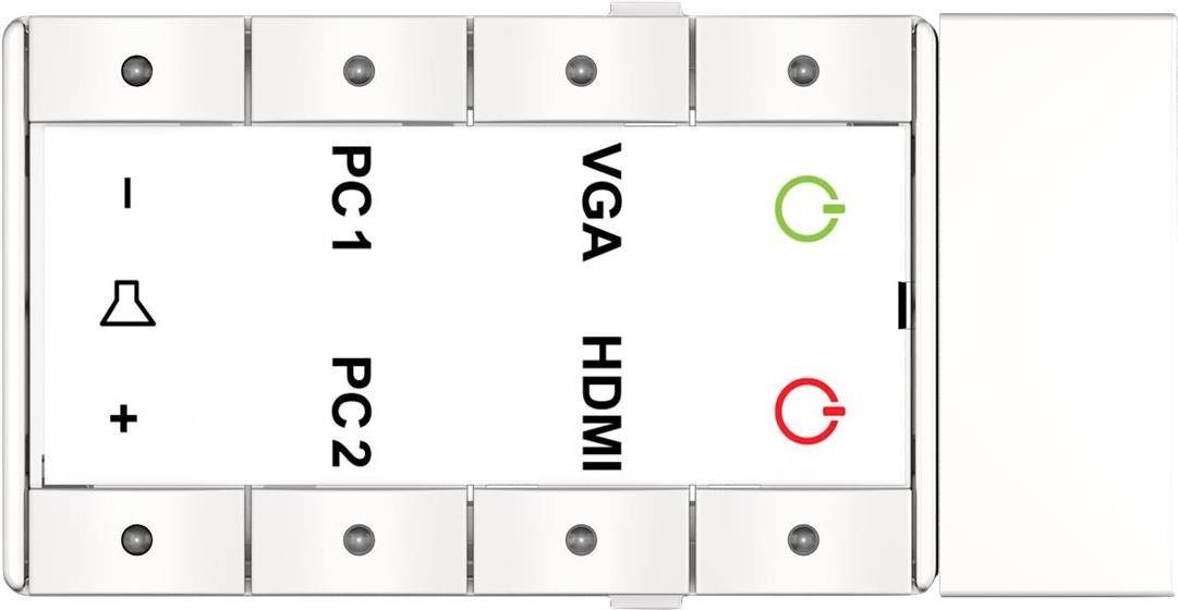 Kindermann Neets EcHo - Tastenbedienfelder - 8 Tasten - Kabel - weiß - RAL 9003