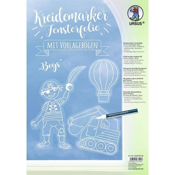Kreidemarker-Fensterfolie 'Boys'