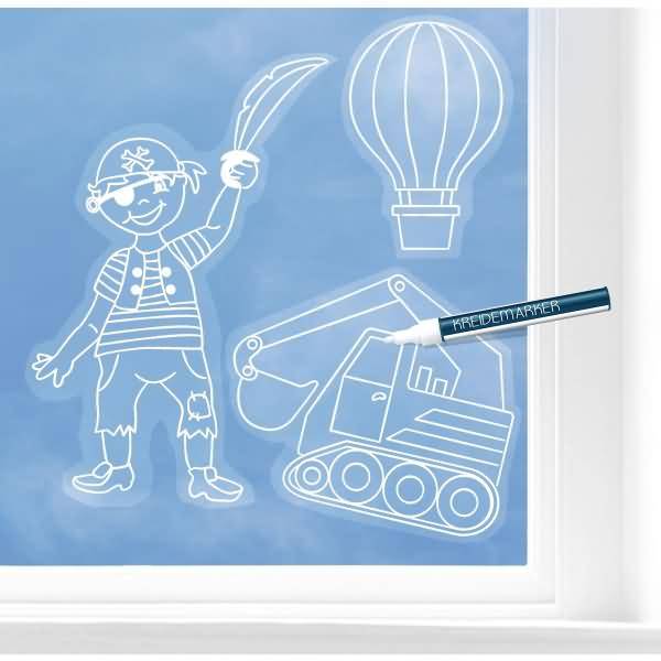 Kreidemarker-Fensterfolie 'Boys'