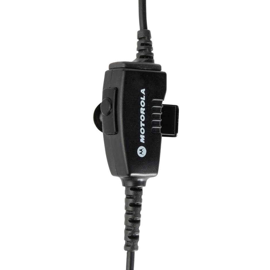 Ohrhörer mit transparentem Schallschlauch, In-Ohr Einsatz und PTT Taste mit Mikrofon - Black NNTN8459A