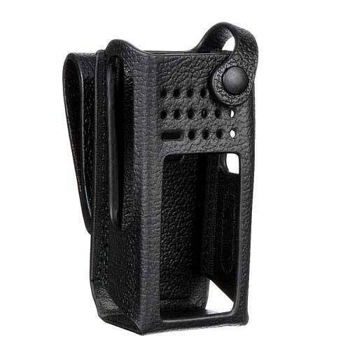 Feste Ledertasche mit 2.5 Zoll drehbarer Gürtelschlaufe Funkgeräte mit Display PMLN5842A