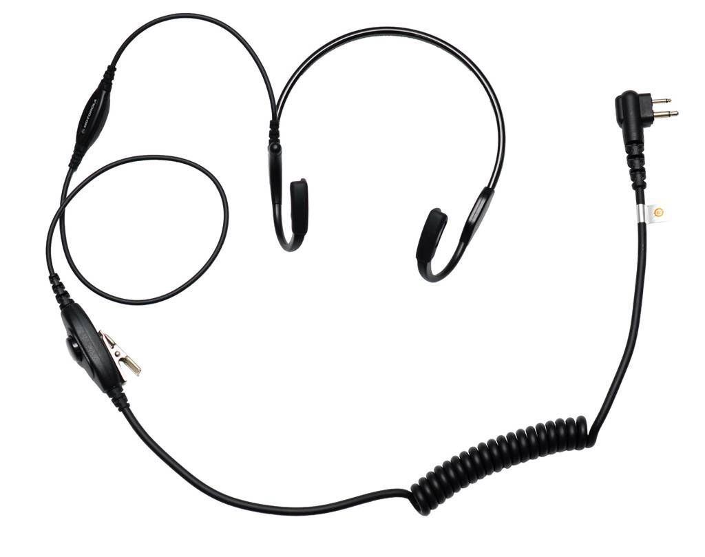 Motorola Leichtes Headset mit Knochenschallkopfhörer PTT Taste und Mikrofon am Kabel PMLN6541A
