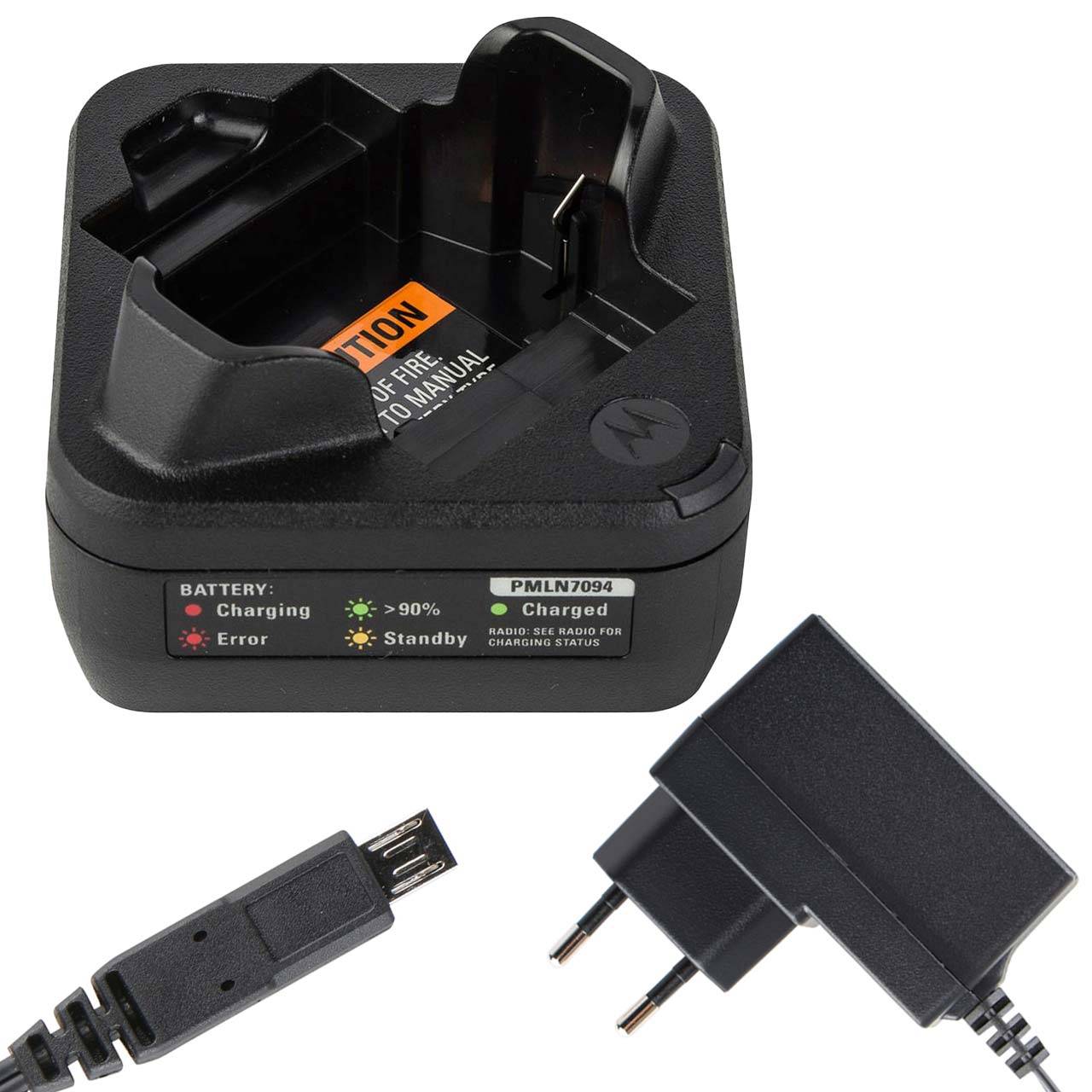 Motorola Einzelladegerät mit Tischhalterung EU Stecker PMLN7110A