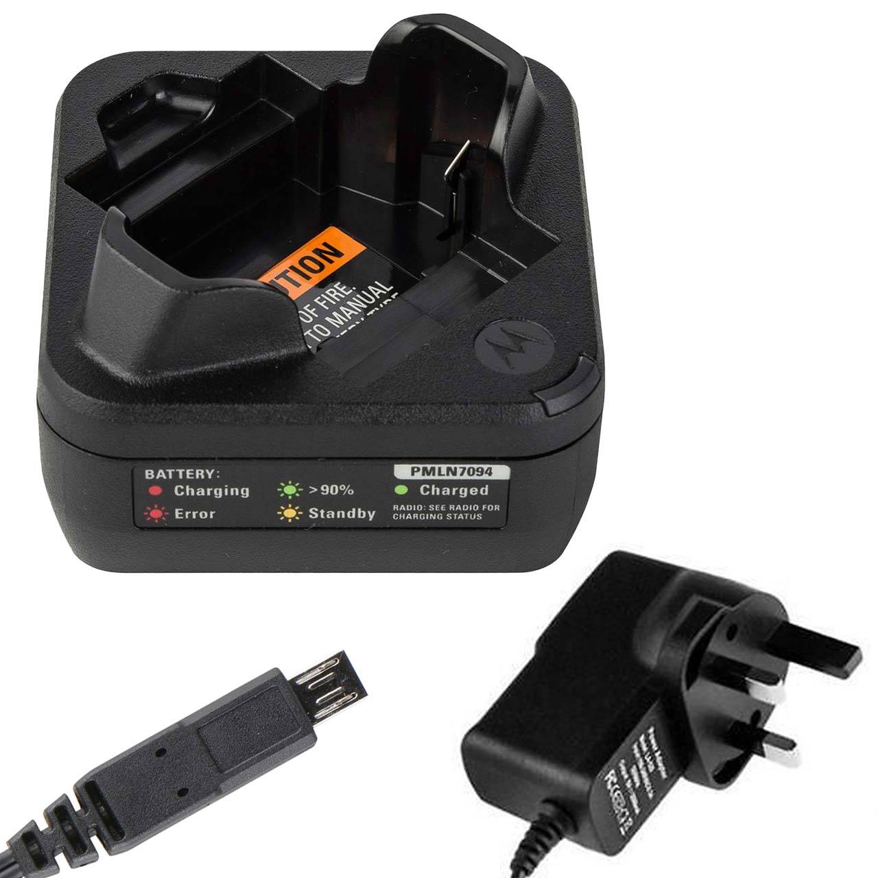 Motorola Einzelladegerät mit Tischhalterung UK Stecker PMLN7163A