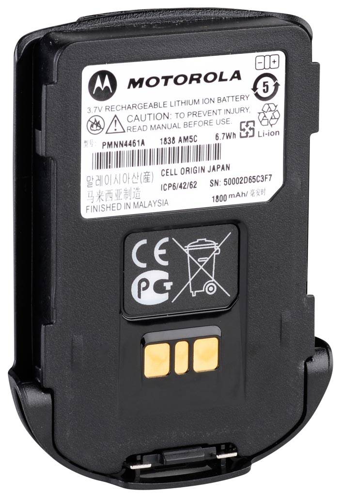 Motorola Li-Ion 1800mAh Batterie PMNN4461A für kabellose Lautsprechermikrofone PMMN4095 PMMN4096 RLN6544 RLN6561