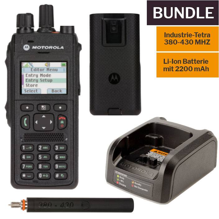 MTP3550 TETRA-HANDFUNKGERÄT Antenne Stubby 380-430 MHZ Akku LIION 2200mAh Dual Ladegerät PTBP952HE MDH63PCH6TZ8AN