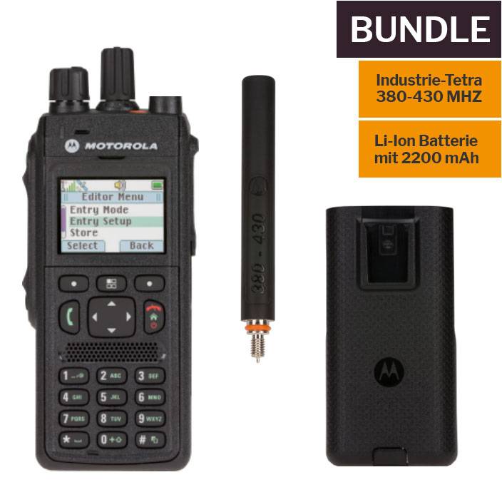 MTP3550 TETRA-HANDFUNKGERÄT Antenne Stubby 380-430 MHZ Akku LIION 2200mAh ohne Ladegerät PTBP952HE