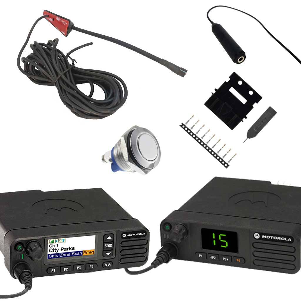 Freisprecheinrichtung Professionell für Motorola DM4400 DM4600 DM4401 DM4601 DM4400e DM4600e DM4401e DM4601e für LKW und laute Umgebungen wie Baumas