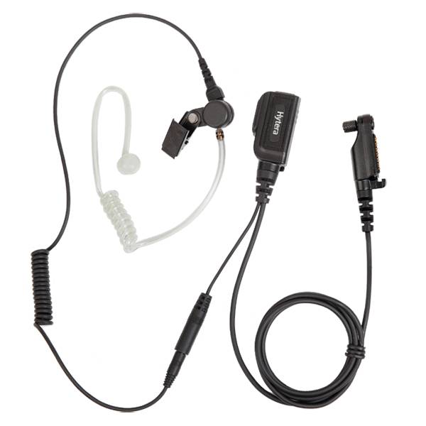 HYTERA Sprechgarnitur mit PTT, Mikrofon und Ohrhörer mit transp. Schallschlauch, bestehend aus ACN-02 + ES-02 EAN22 580002007042