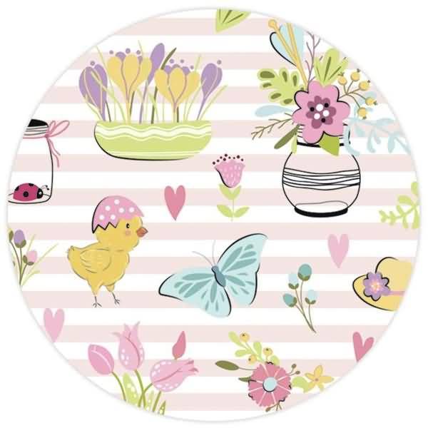 Fotokarton 'Süßes Osterfest' 300g/qm 49,5X68cm Motiv 01 Küken beidseitig bedruckt