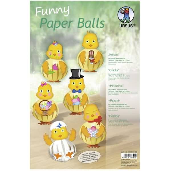 Bastel-Set Funny Paper Balls Küken