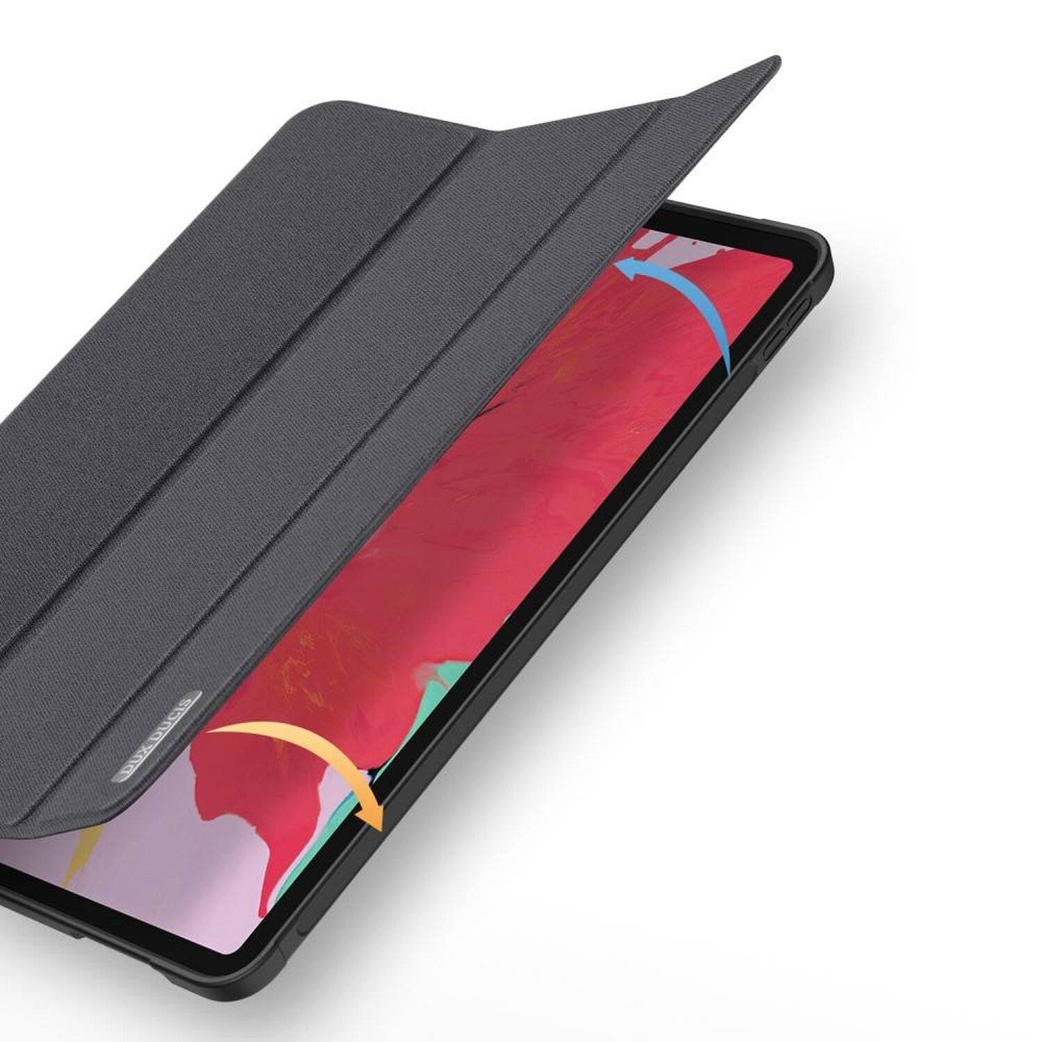 DUX DUCIS Buch Tasche Hartschale mit Smart Sleep Standfunktion für IPAD PRO 11" 2020 Tablethülle Schwarz