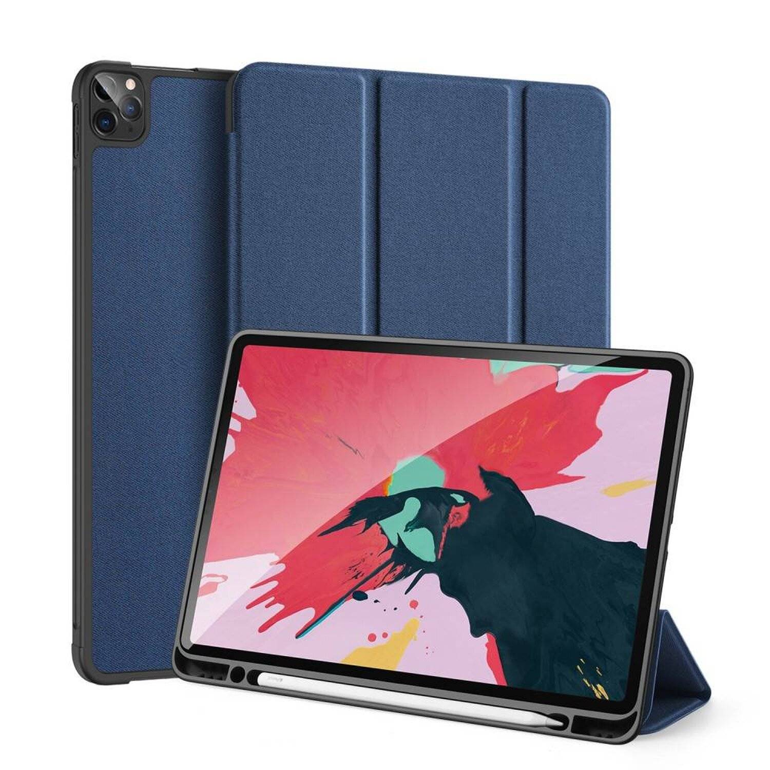 DUX DUCIS Buch Tasche Hartschale mit Smart Sleep Standfunktion für IPAD PRO 11" 2020 Tablethülle Blau