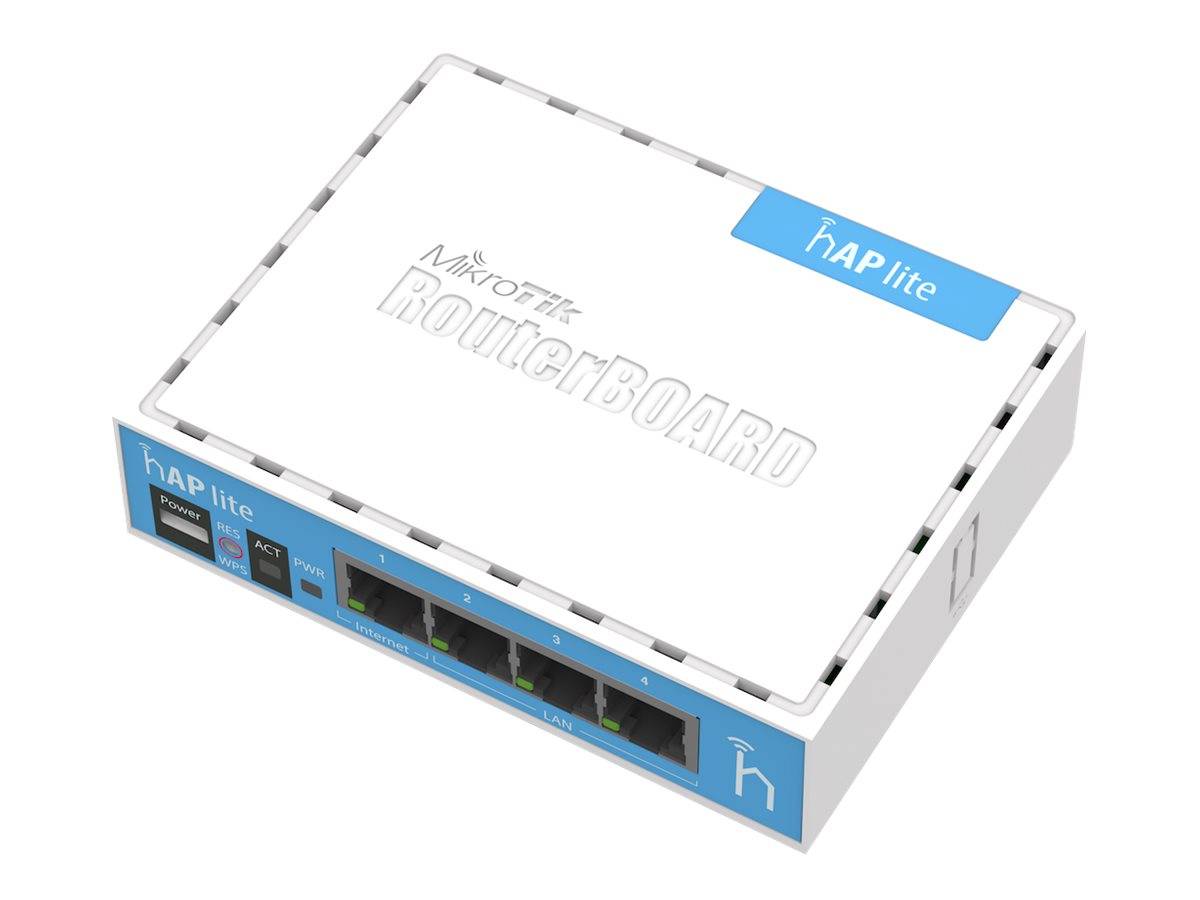 MikroTik RouterBOARD hAP-Lite RB941-2nD - Wireless Router - 4-Port-Switch - 802.