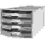 Schubladenbox Impuls A4/C4 4 offene Schubladen lichtgrau/transluzent-klar