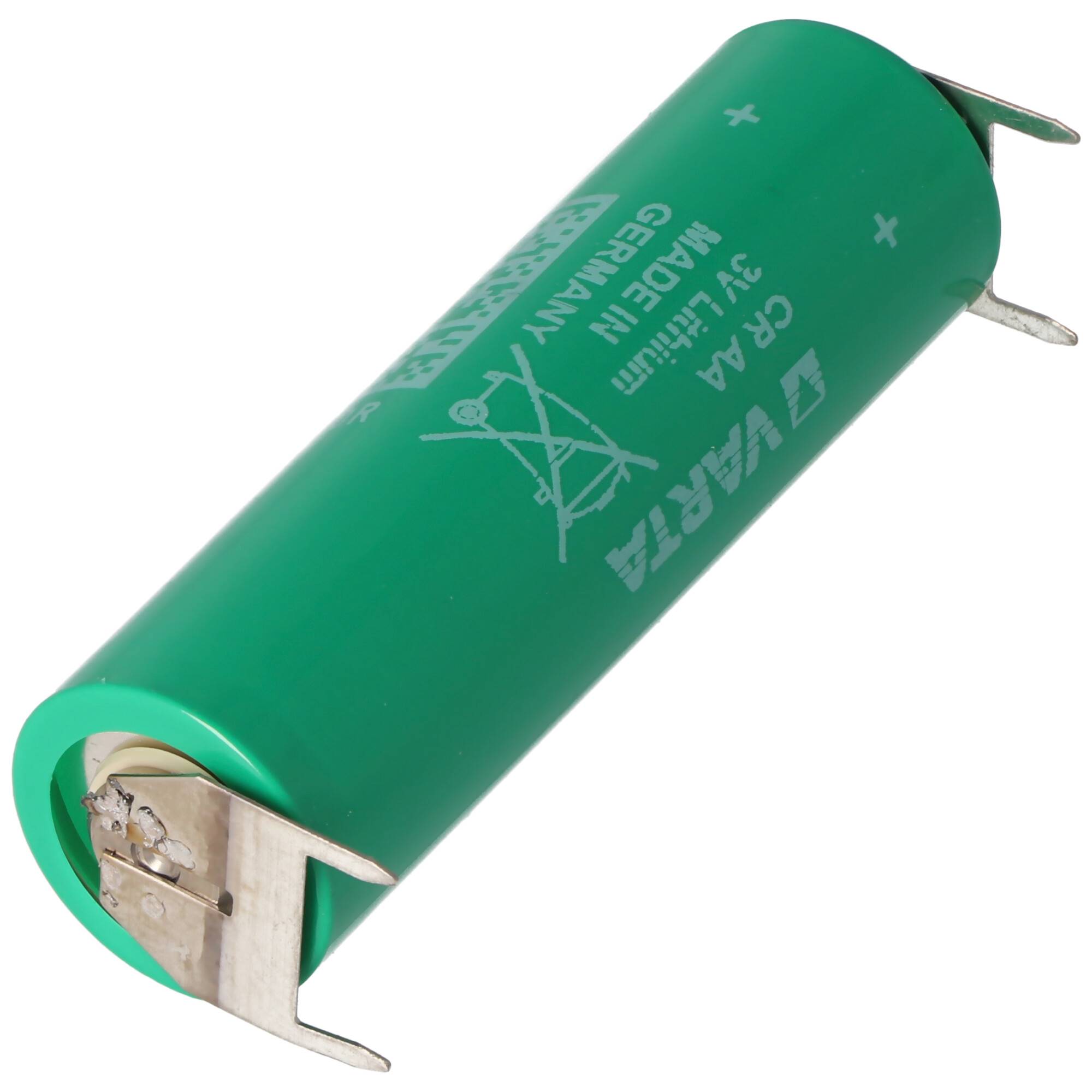 Varta 6117 CR AA Mignon mit Printanschluss ++--, Rastermaß 10mm, 3V Lithium Batterie 2000mAh