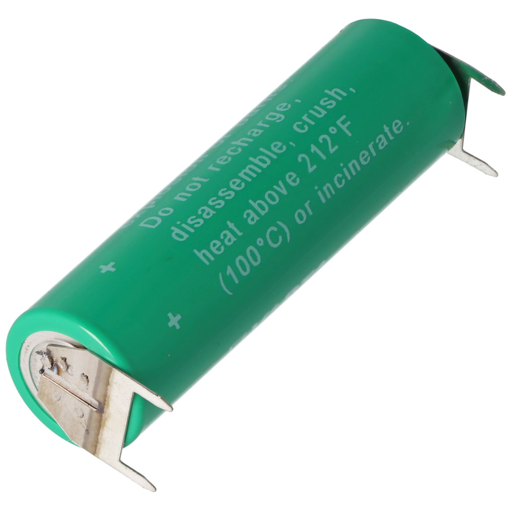 Varta 6117 CR AA Mignon mit Printanschluss ++--, Rastermaß 10mm, 3V Lithium Batterie 2000mAh
