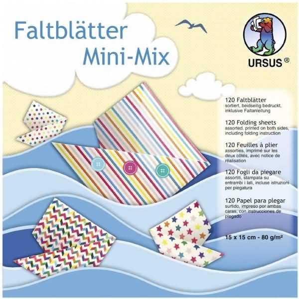 Faltblätter 15x15cm 80g/qm VE=120 Blatt 'Mini-Mix' Motive sortiert