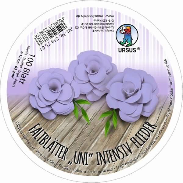 Intensive Faltblätter 'uni' Durchmesser 12cm 65g/qm VE=100 Blatt flieder
