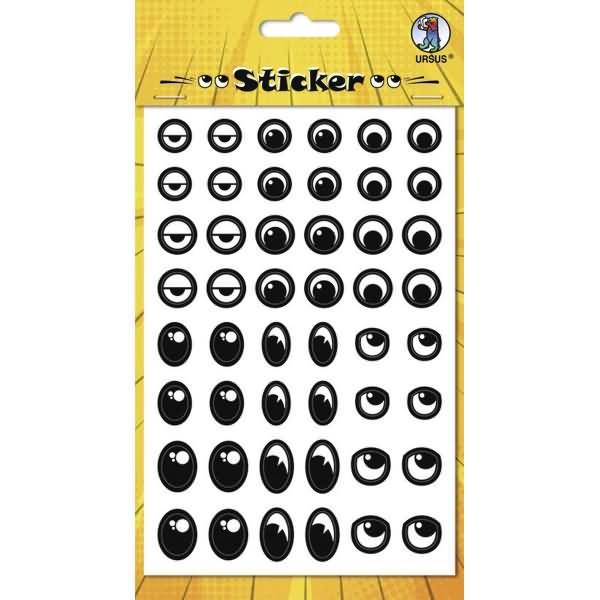 Sticker 'Augen' schwarz/weiß