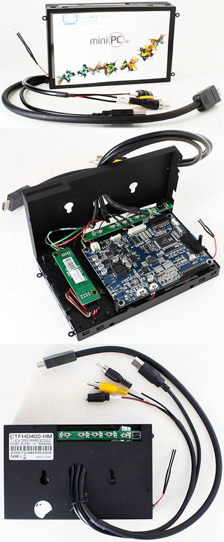 CTFHD400-HM - HDMI 7" TFT - Touchscreen USB - OPEN-FRAME (1000nits, 1024x600)