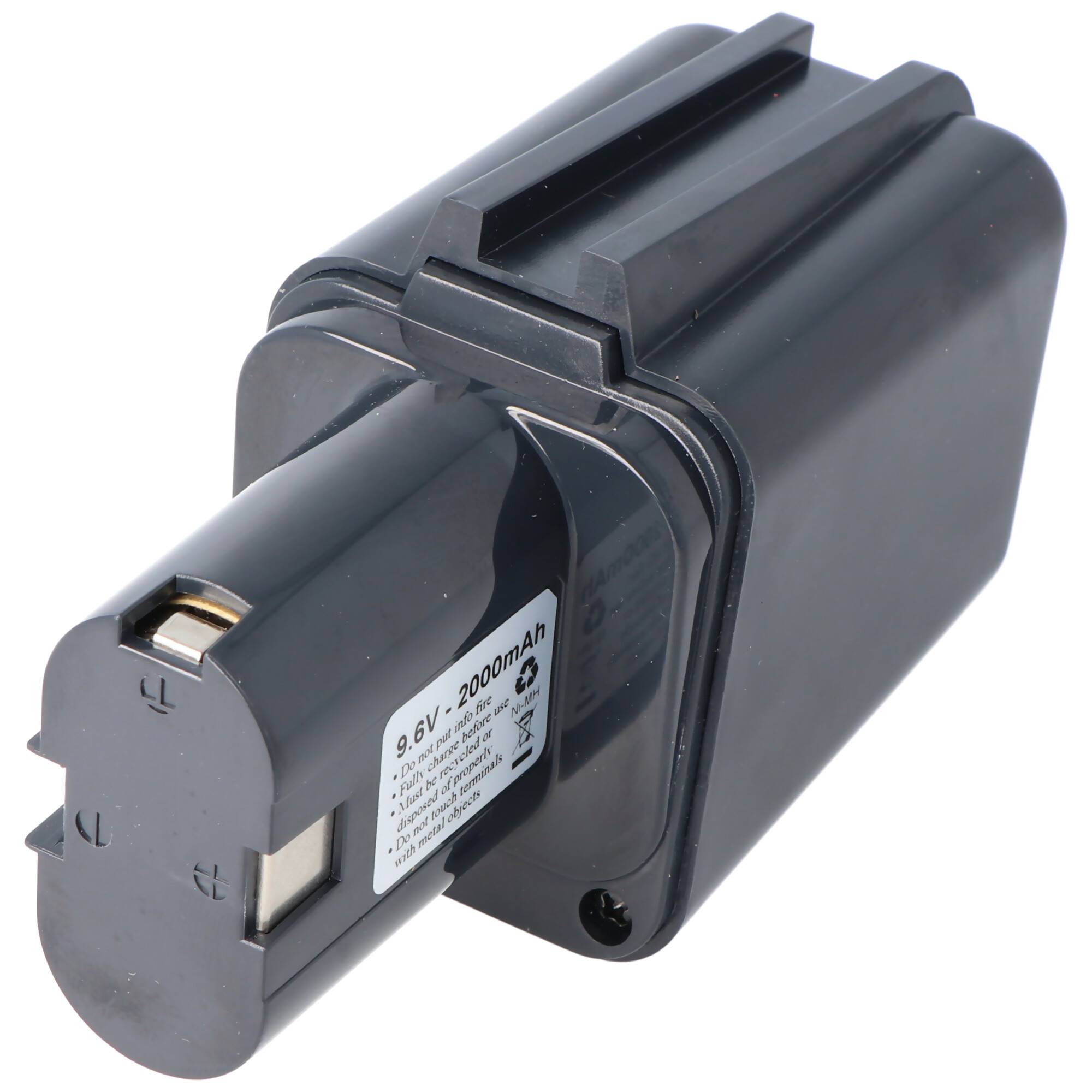 Akku passend für Bosch 2607300002 9,6 Volt 2Ah schmal Abmessungen 126x70x54mm und Bilder exakt vergleichen