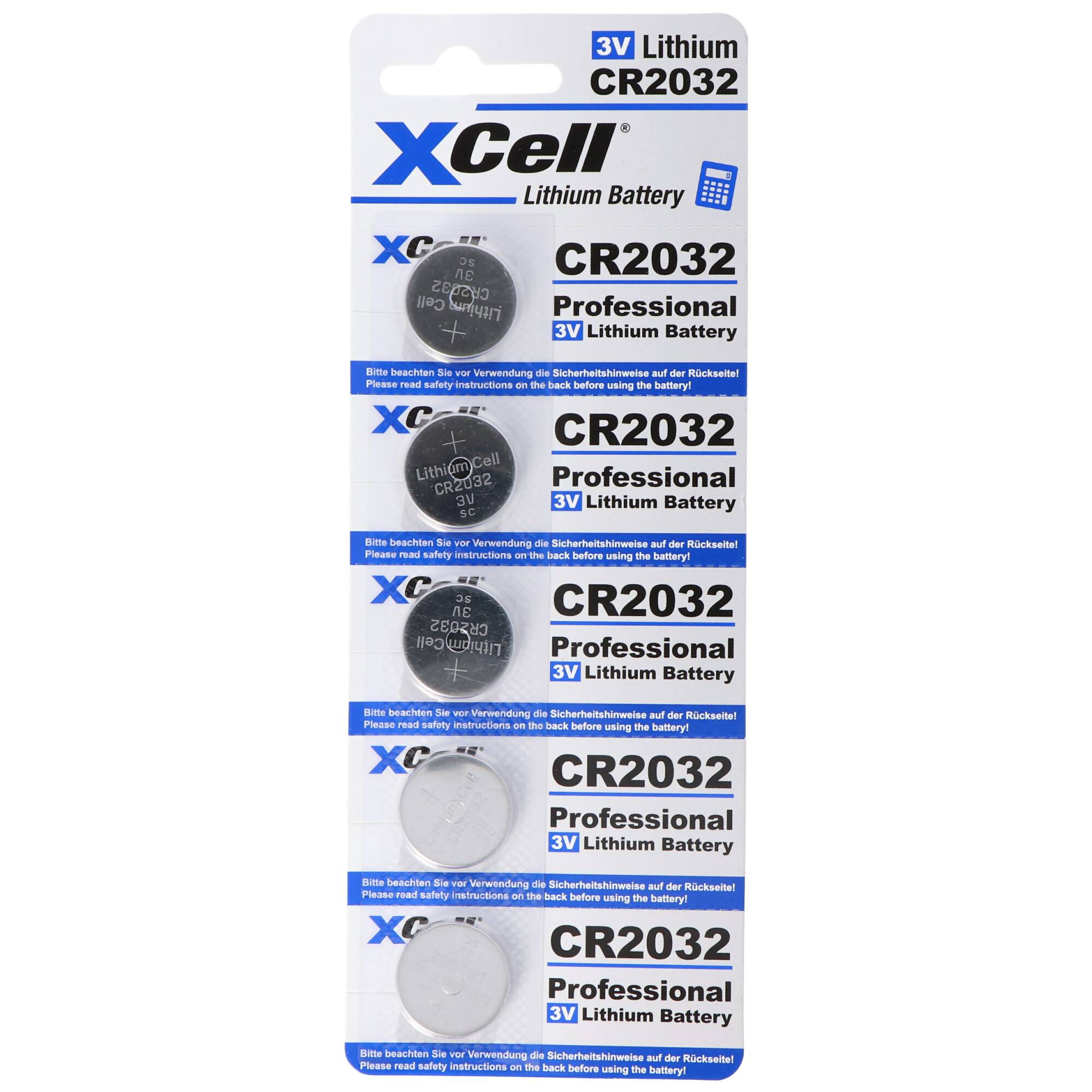 5er-Sparset CR2032 Lithium Batterie 3V, CR2032 Batterien im praktischen 5er Set