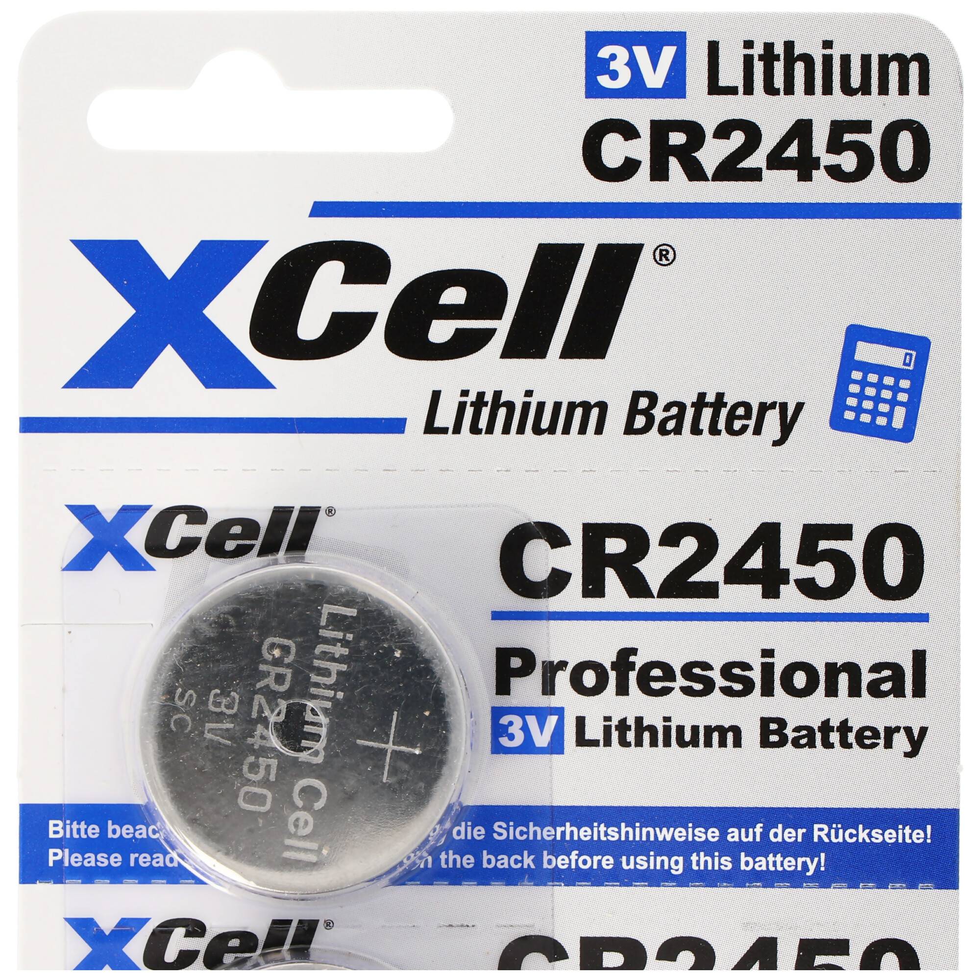 5er-Sparset CR2450 Lithium Batterie 3V, CR2450 Batterien im praktischen 5er Set