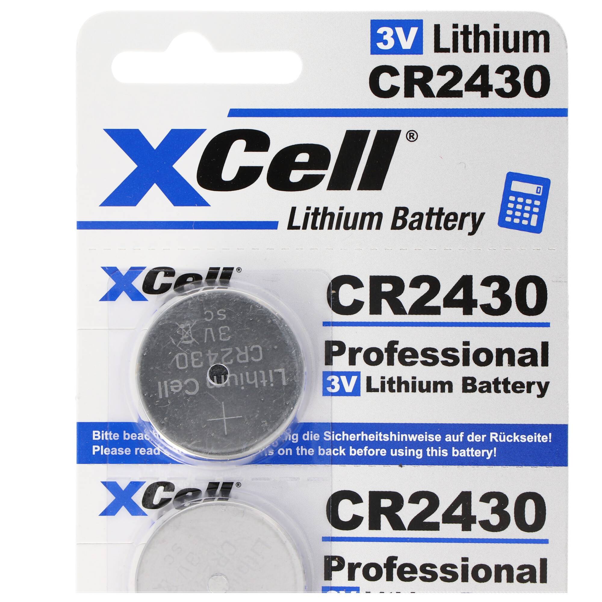 5er-Sparset CR2430 Lithium Batterie 3V, CR2430 Batterien im praktischen 5er Set