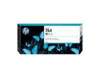 HP 764 Druckerpatronen-Box mit blauem Schmetterlingsdesign und Produktetikett.