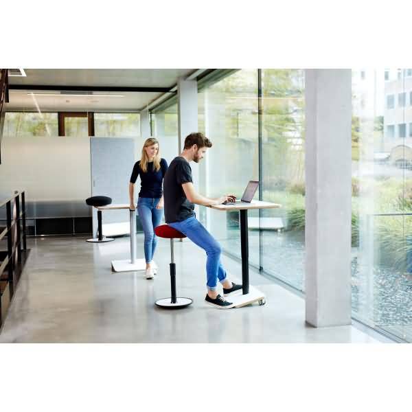 Sitz-/Stehtisch Spark BxTxH 100x62x67-113cm weiß/schwarz