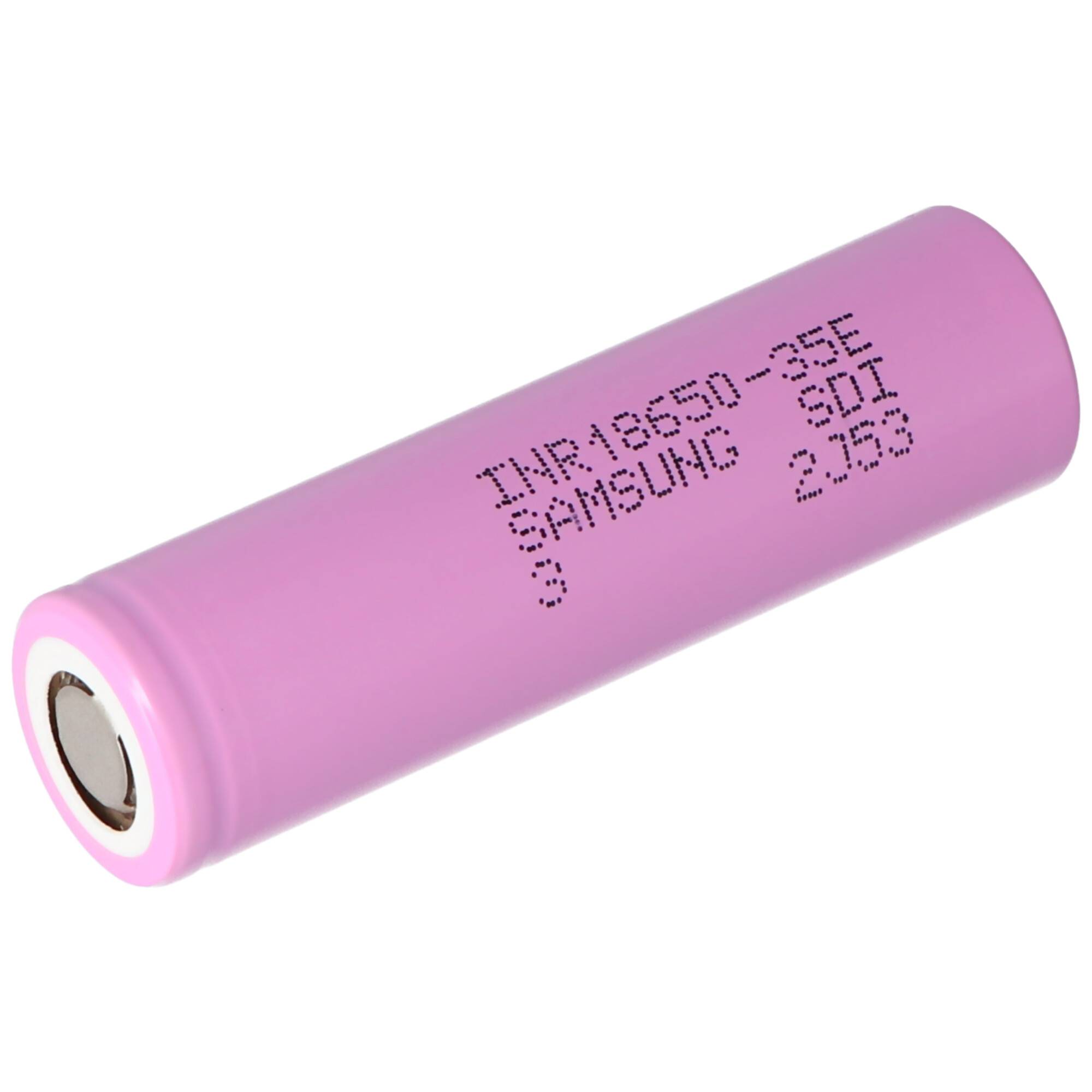 Samsung INR18650-35E 3,6 Volt Akku 3500mAh 18,55x65,25mm flacher Pluspol auswählbar mit oder ohne Lötfahnen ohne Lötfahn