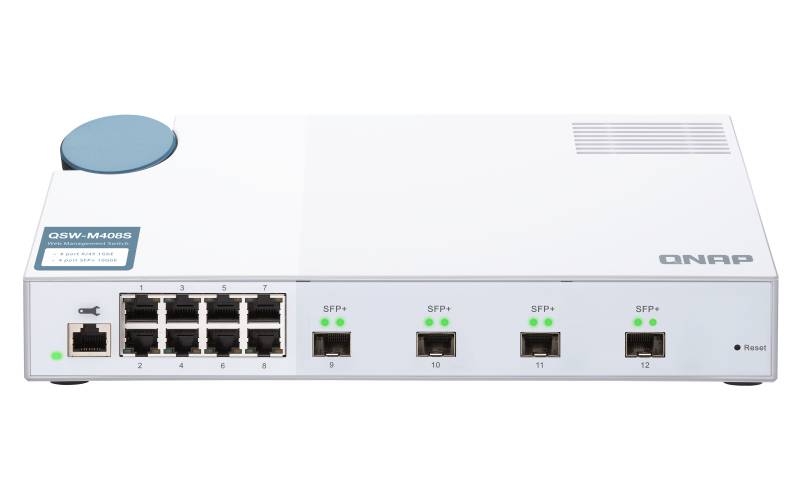 QNAP QSW-M408S - Switch - managed - 8 x 10/100/1000 + 4 x 10 Gigabit SFP+