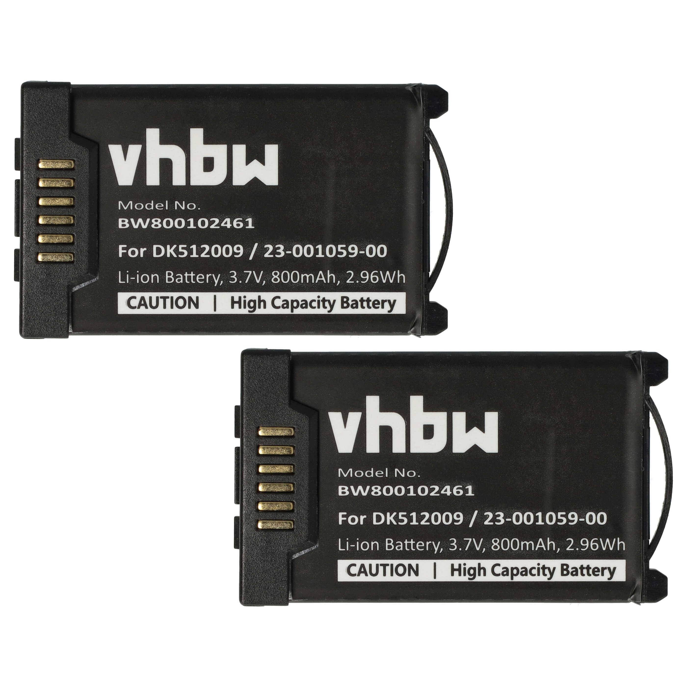 vhbw 2x Akku kompatibel mit Mitel 612d, 622d, 632d, 620d, 622dt, 610d, 612dt, 630d, 600d schnurlos Festnetz Telefon (800 mAh, 3,7 V, Li-Ion)