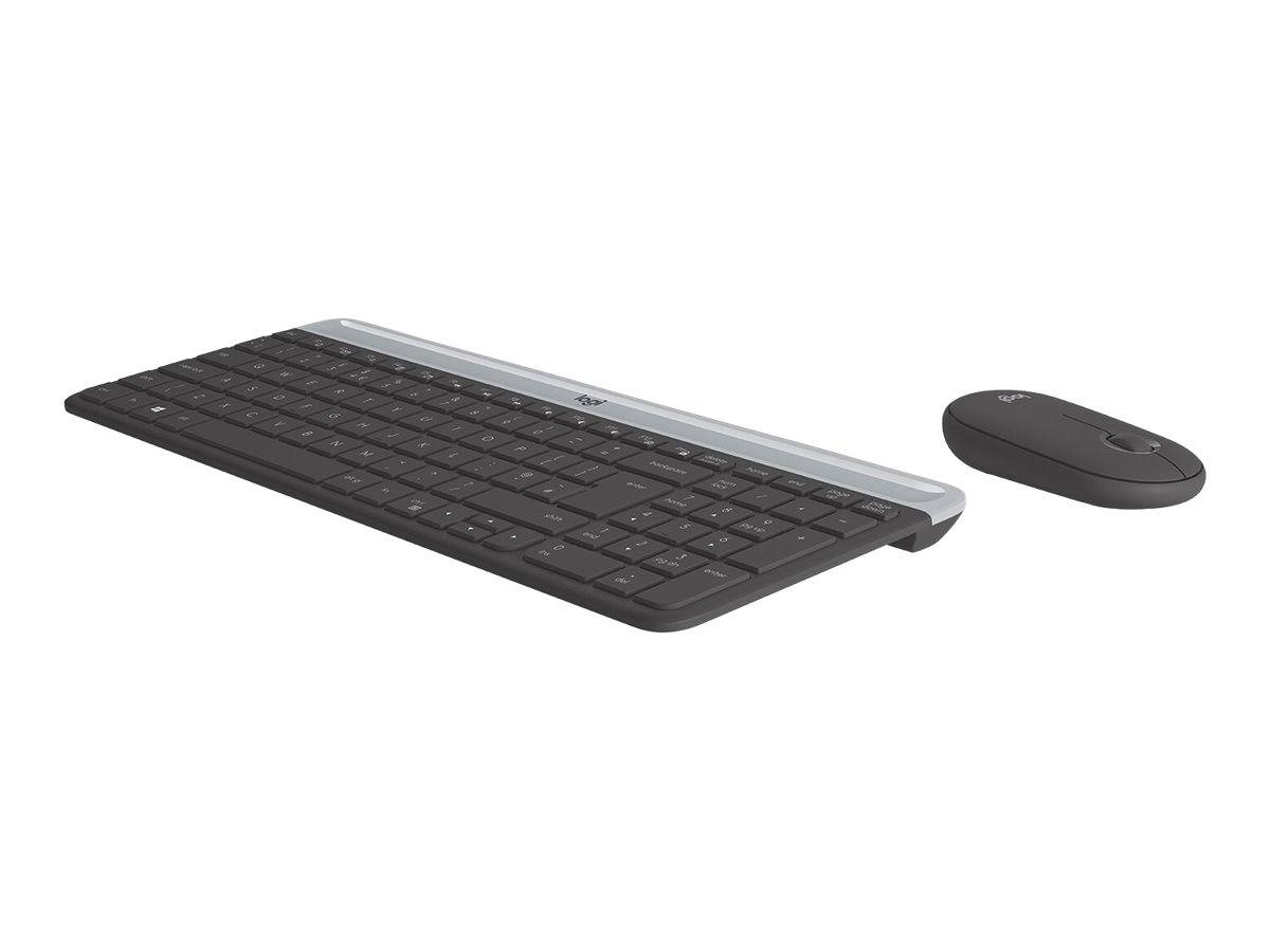 Logitech Tastatur- und Maus-Set Slim Wireless Combo MK470 - US Layout - Graphit