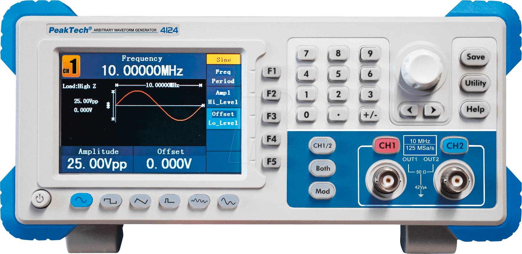 PEAKTECH 4124 Funktionsgenerator, arbiträr, 1 µHz ..