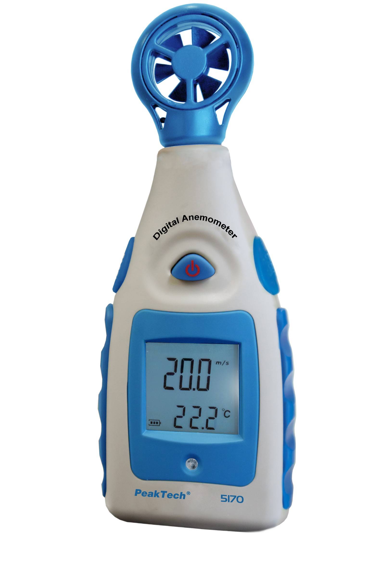 Flügelrad Anemometer ~ 0 ~ 55 Knoten~ mit Thermometer -10 ... +45°C