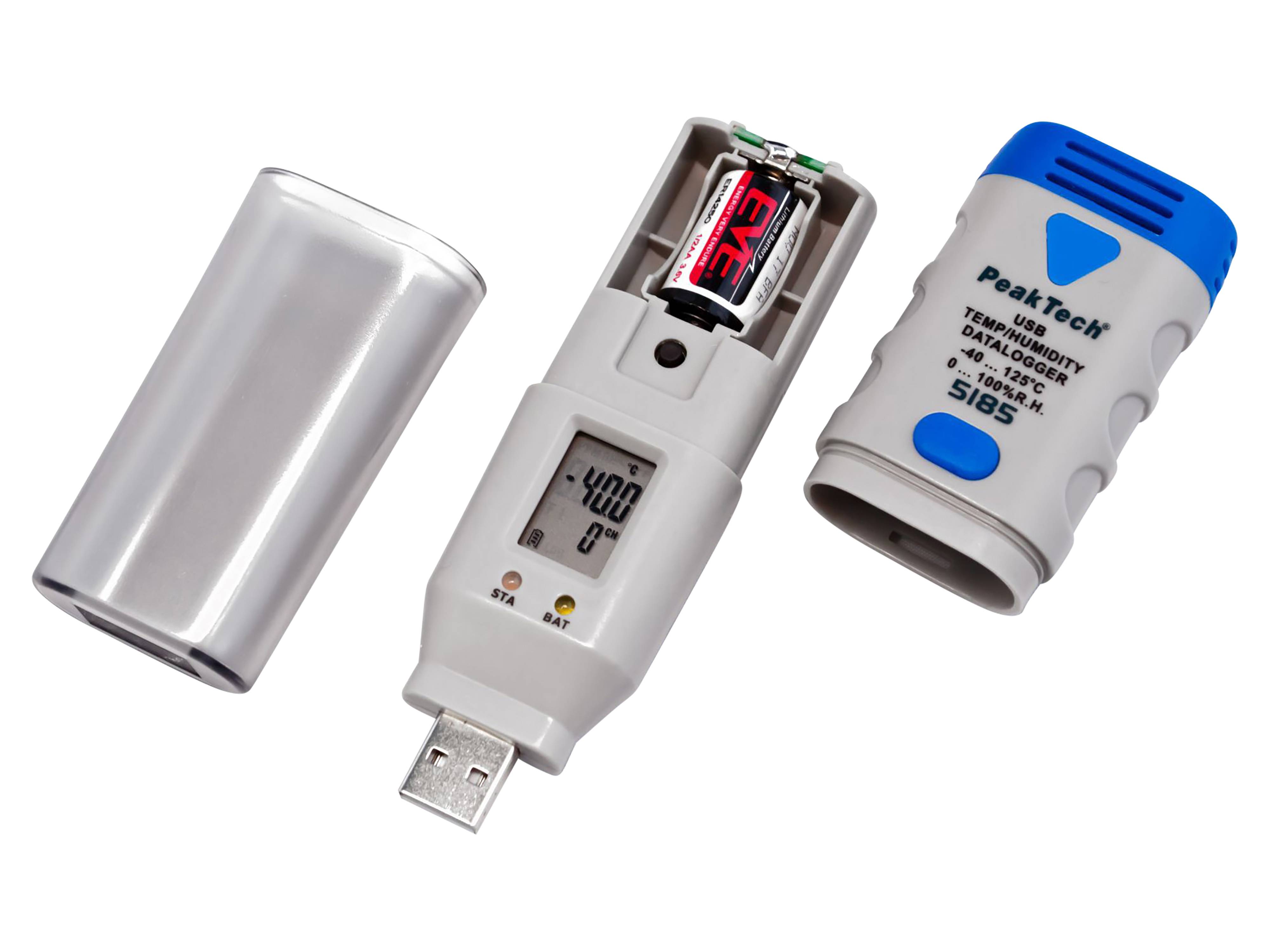PEAKTECH USB-Datenlogger P 5185, Temperatur und Luftfeuchtigkeit