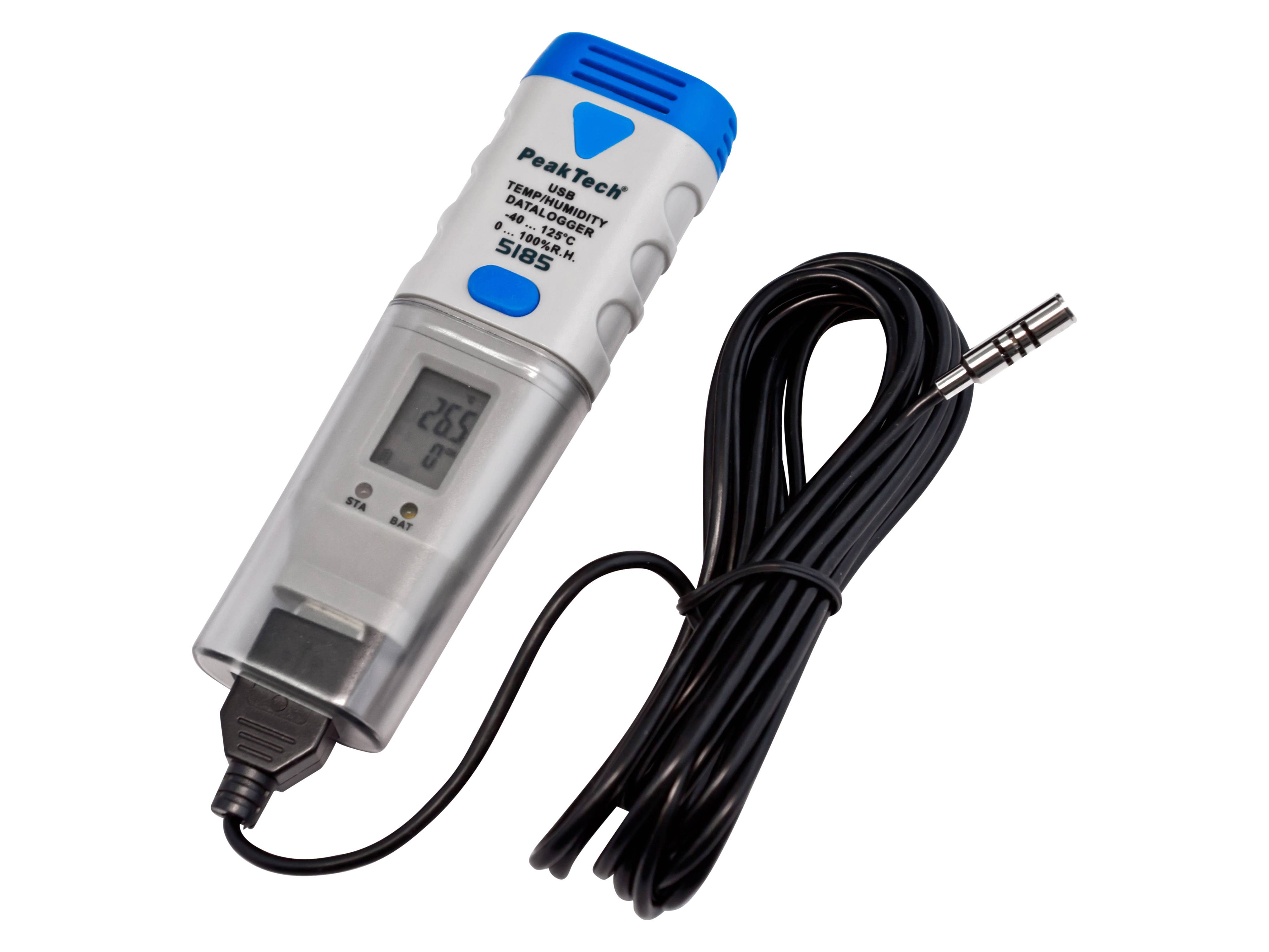 PEAKTECH USB-Datenlogger P 5185, Temperatur und Luftfeuchtigkeit