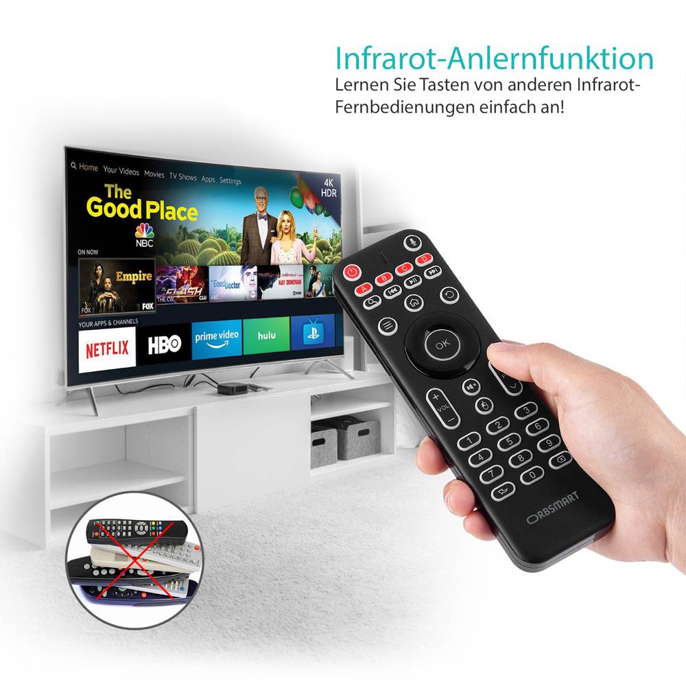 Orbsmart AM-1 Pro kabellose Air mouse mit deutscher Mini-Tastatur