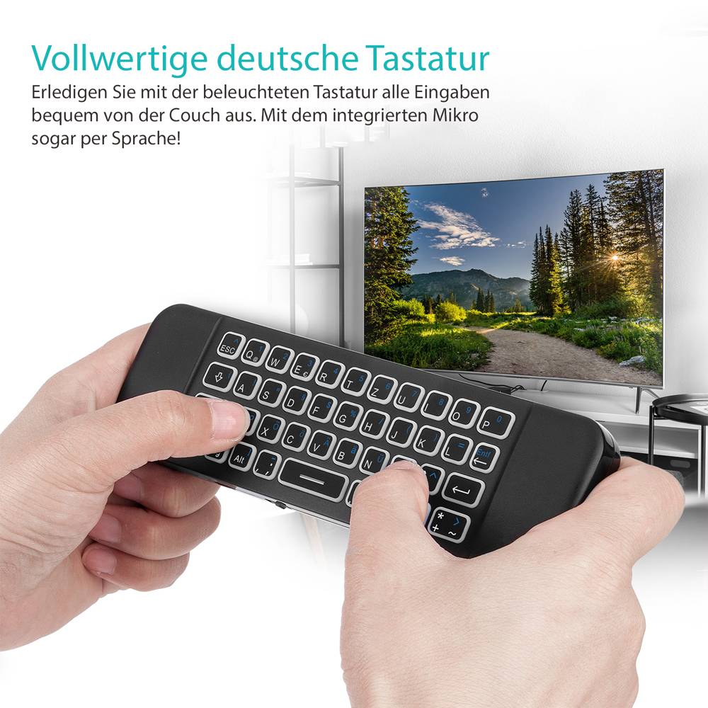 Orbsmart AM-1 Pro kabellose Air mouse mit deutscher Mini-Tastatur