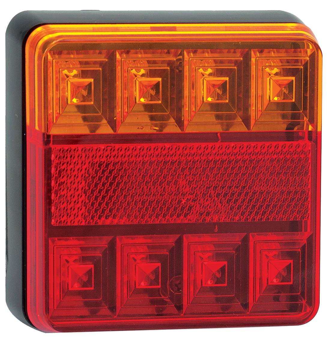 LED Heck- oder Rückleuchte, Serie 101, Blink-, Schluß-, Bremsleuchte und Reflektor, ECE/EMC