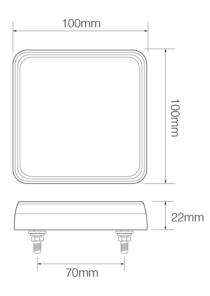LED Heck- oder Rückleuchte, Serie 101, 2 Stück, Blink-, Schluß-, Bremsleuchte und Reflektor
