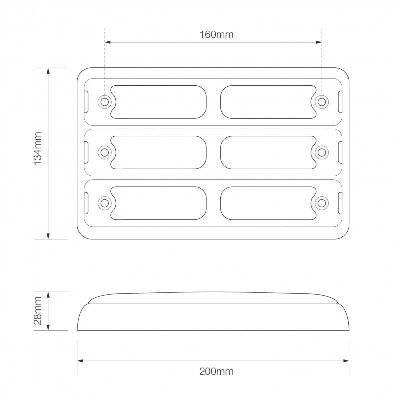 LED Rückleuchte, Schluss-, Brems-, Blink- u. Rückfahrleuchte, verchromter Aufbaurahmen