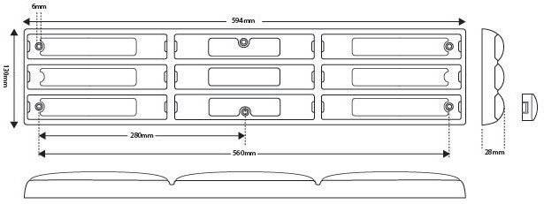 LED LKW Jumbo-Rückleuchten, Brems- / Rück- / Blinkleuchte, Chrome