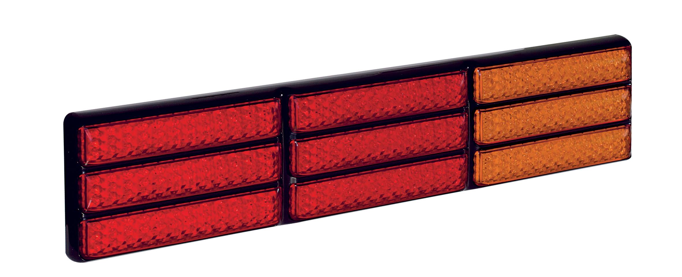 LED LKW Jumbo-Rückleuchten, Brems- / Rück- / Blinkleuchte, Schwarz